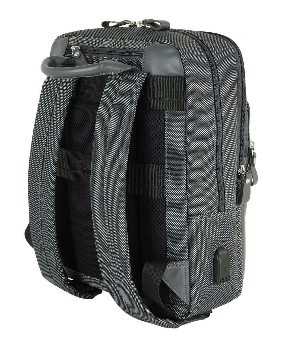 Acciaio - Zaino porta pc Grande Zip 15 tessuto - immagine 5