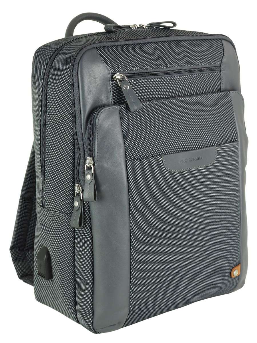 Acciaio - Zaino porta pc Grande Zip 15 tessuto - immagine 9