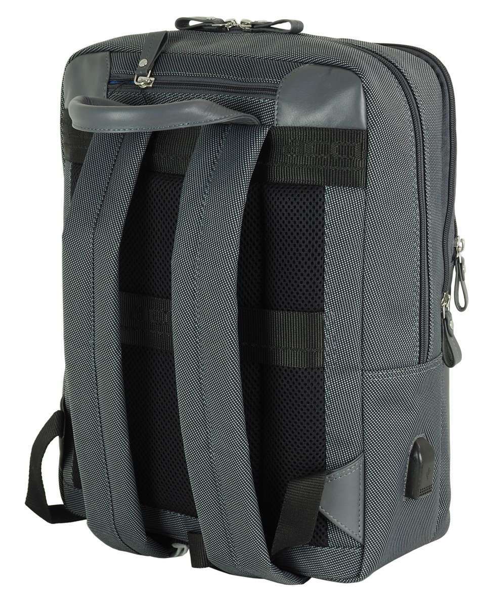 Acciaio - Zaino porta pc Grande Zip 15 tessuto - immagine 10