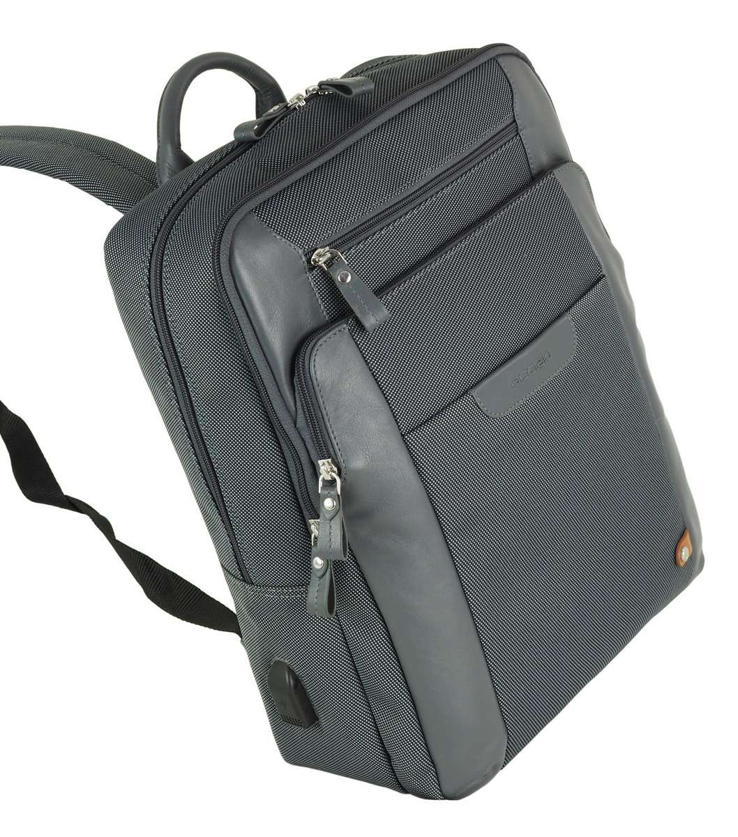 Acciaio - Zaino porta pc Grande Zip 15 tessuto - immagine 11