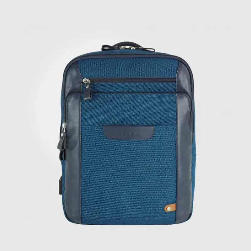 Acciaio – Zaino porta pc piccolo Zip 13 tessuto 8911 bluette VENTO PELLETTERIE messina