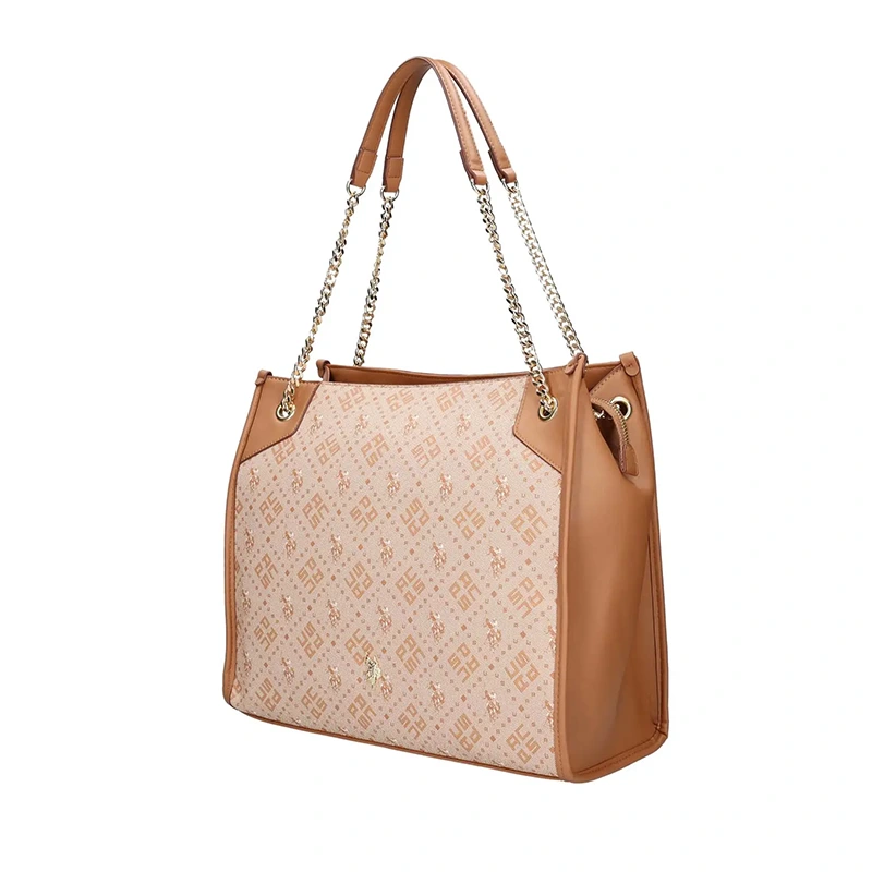 US POLO ASSN. BORSA A SPALLA DONNA Hampton BEUN28668WVP BISCOTTO VENTO PELLETTERIE