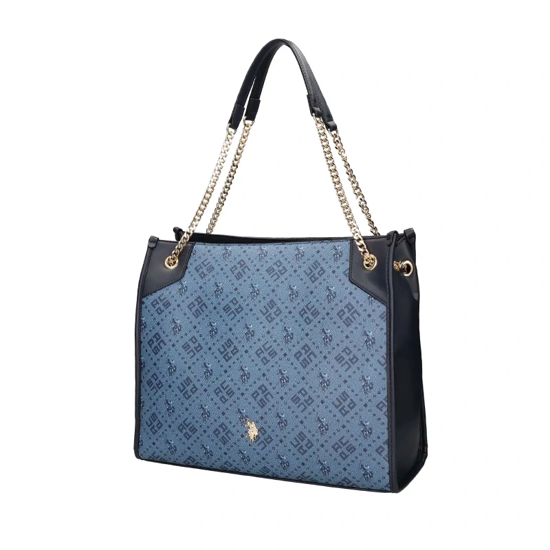 US POLO ASSN. BORSA A SPALLA DONNA Hampton BEUN28668WVP BLU NAVY VENTO PELLETTERIE MESSINA
