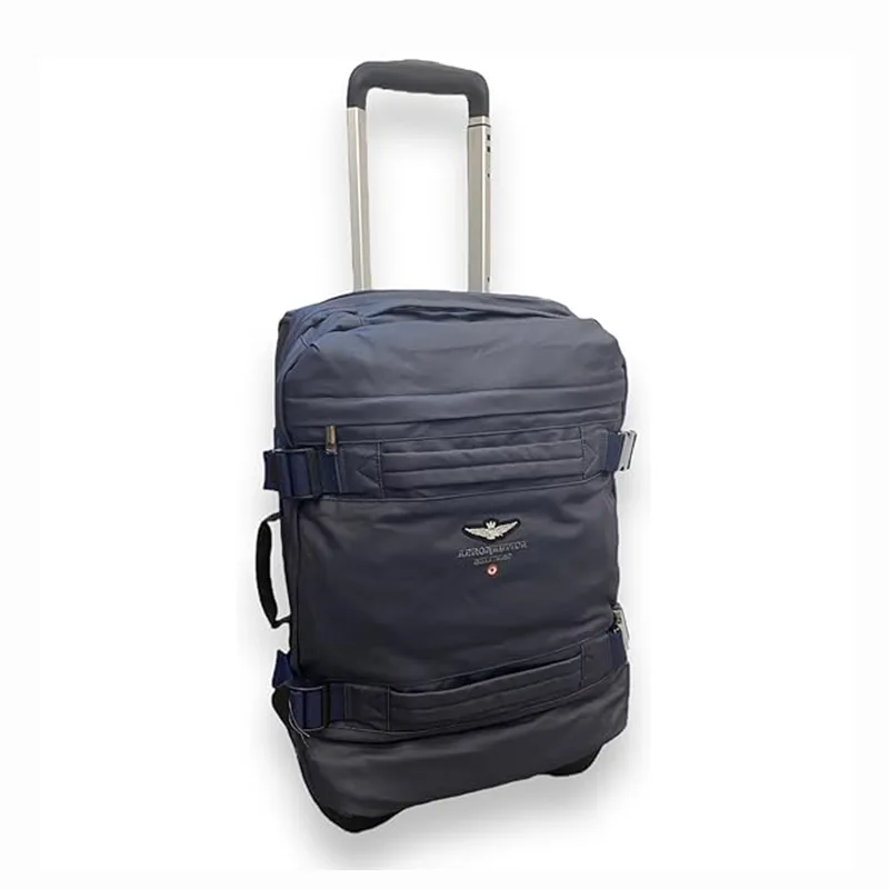 AREONAUTICA MILITARE TROLLEY CABINA NEW CITY AM 546 BLU VENTO PELLETTERIE