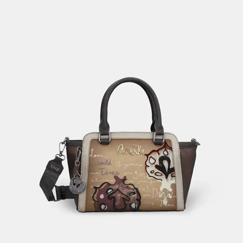 ANEKKE Borsa bowling Manifesto 41711 032 MARRONE VENTO PELLETTERIE VALIGERIA