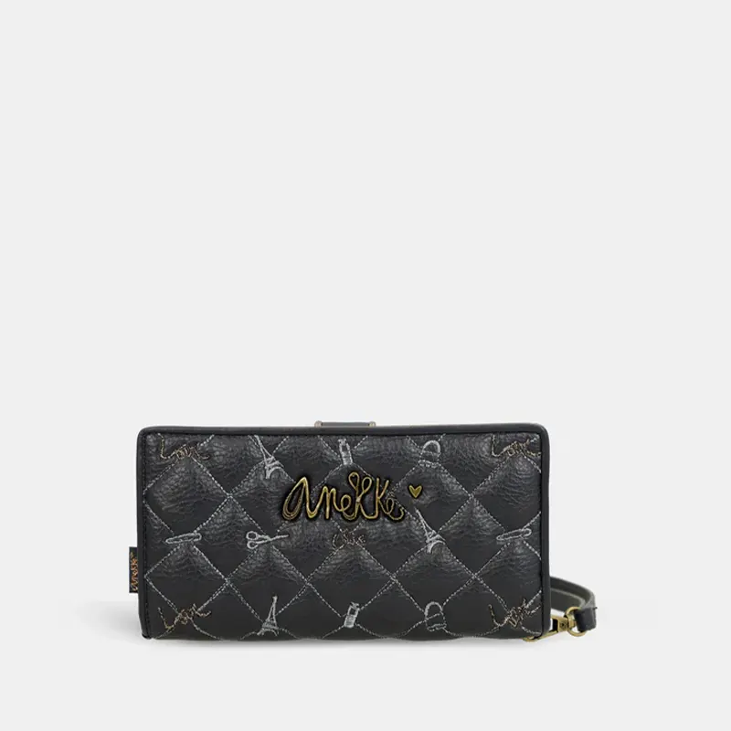 ANEKKE Portafogli grande RFID Boutique 41859 901 NERO VENTO PELLETTERIE VALIGERIA