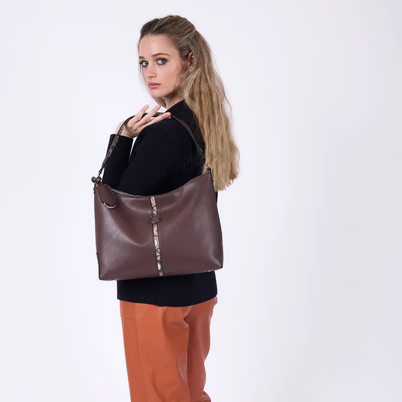GATTINONI BORSA ESTHER HOBO BEN2E8583WVWT49 VENTO PELLETTERIE