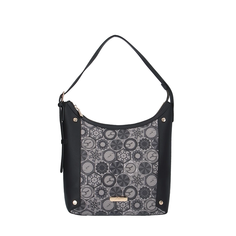 GATTINONI BORSA A SPALLA TEODOSIA HOBO BENTD8667WZTTD3 NERO VENTO PELLETTERIE