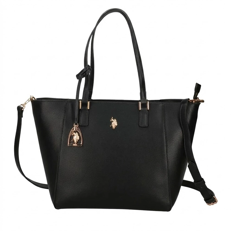 U.S. POLO BORSA SHOPPING DONNA BIUJE8908WVP500 NERO VENTO PELLETTERIE