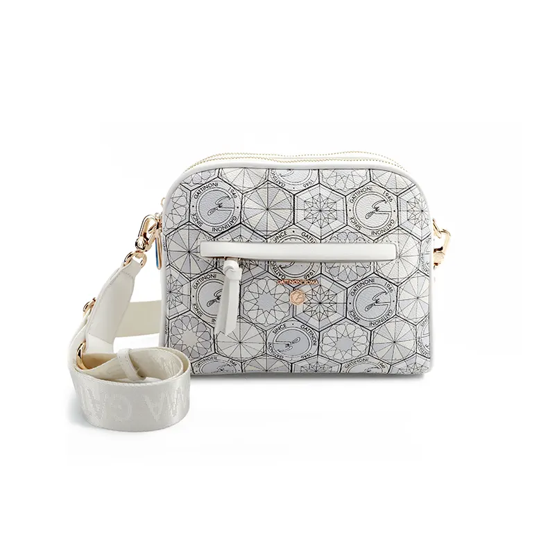 BORSA A TRACOLLA TEODOSIA DAILY GATTINONI BENTD8620WZT BIANCO VENTO PELLETTERIE 2
