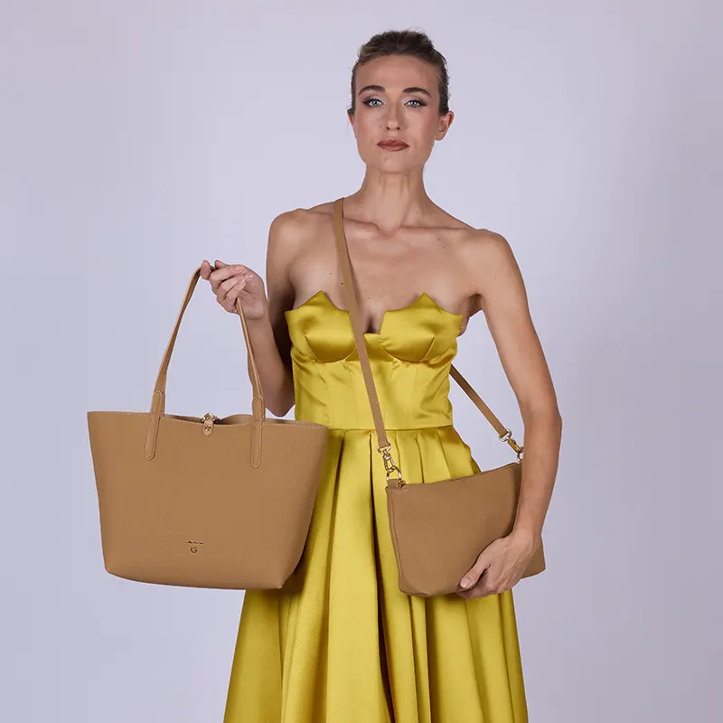 BORSA SHOPPING REVE TEXTURE GATTINONI BEN268809WPJ521 TAN VENTO PELLETTERIE 5