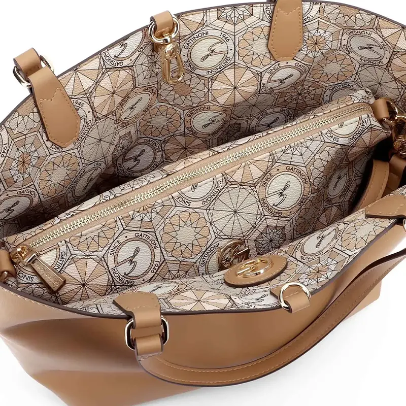 BORSA SHOPPING TEODOSIA REVERSIBILE GATTINONI BINTD8156WZT BEIGE VENTO PELLETTERIE 4