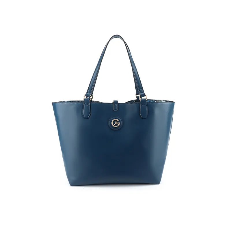 BORSA SHOPPING TEODOSIA REVERSIBILE GATTINONI BINTD8156WZT BLU VENTO PELLETTERIE 1