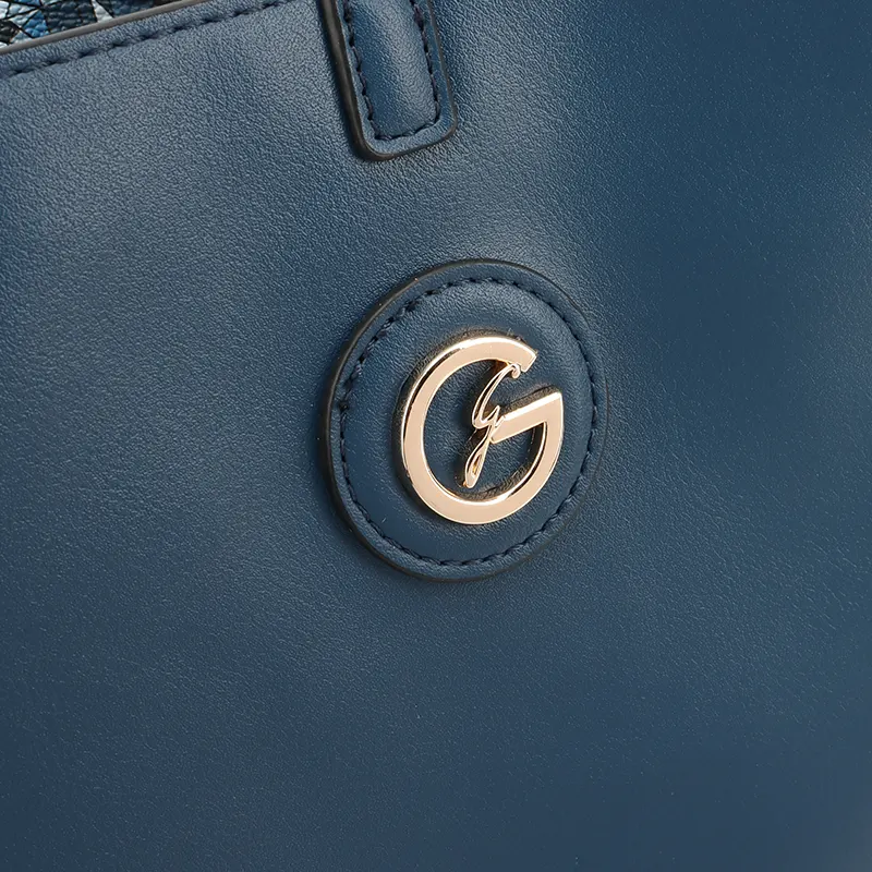 BORSA SHOPPING TEODOSIA REVERSIBILE GATTINONI BINTD8156WZT BLU VENTO PELLETTERIE 2