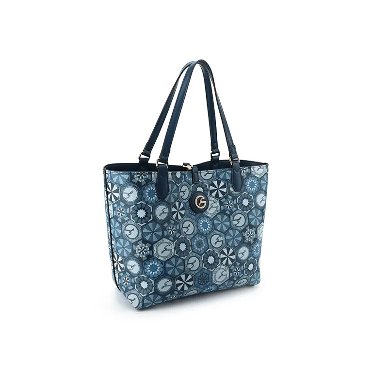 BORSA SHOPPING TEODOSIA REVERSIBILE GATTINONI BINTD8156WZT BLU VENTO PELLETTERIE 3