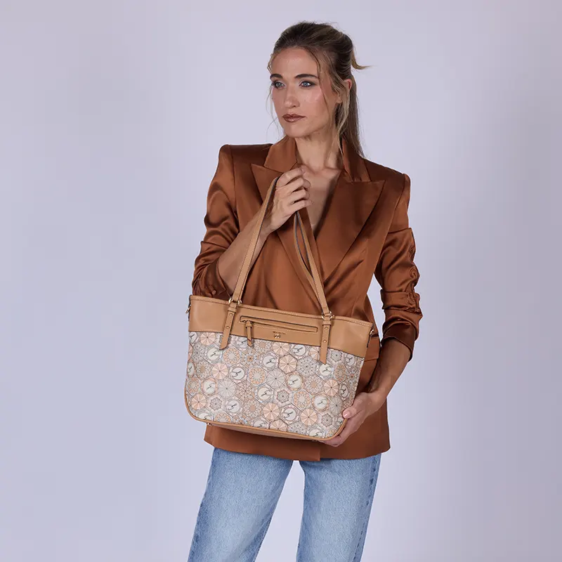 BORSA TEODOSIA DAILY HANDLE GATTINONI BENTD8800WZT BEIGE VENTO PELLETTERIE 2