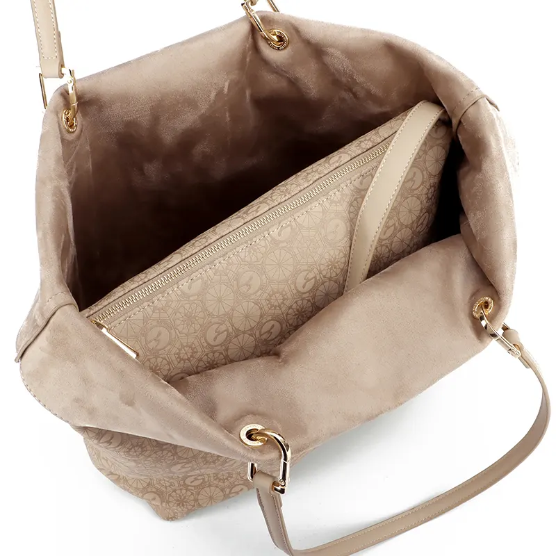 BORSA TEODOSIA SMOOTH REVERSIBILE GATTINONI BENTD8819WVP502 BEIGE VENTO PELLETTERIE 6