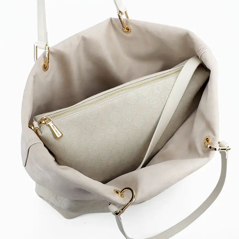 BORSA TEODOSIA SMOOTH REVERSIBILE GATTINONI BENTD8819WVP802 BIANCO VENTO PELLETTERIE