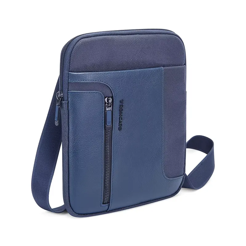 RONCATO TRACOLLA RETTANGOLARE SLIM PANAMA 4.0 40089 BLU VENTO PELLETTERIE 1