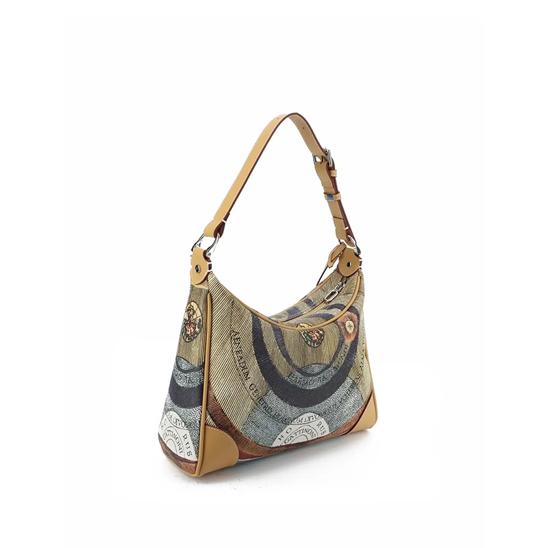 BORSA HOBO GATTINONI BEG268320WWH MULTICOLOR VENTO PELLETTERIE 4