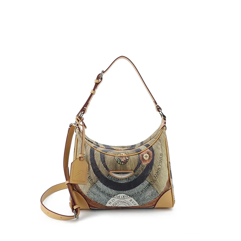 BORSA HOBO GATTINONI BEG268320WWH MULTICOLOR VENTO PELLETTERIE 5